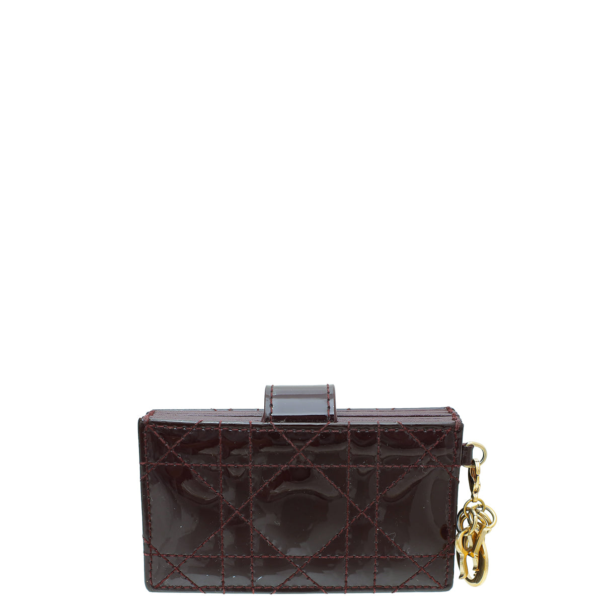 Christian Dior Burgundy Lady Dior 5 Gusset Card Holder-Christian Dior-THE CLOSET