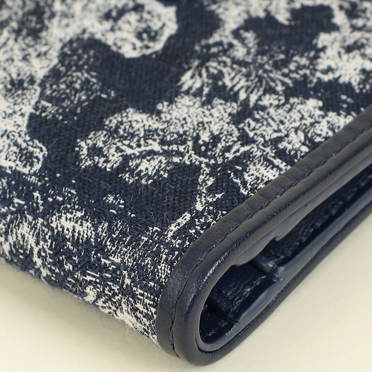 Christian Dior Blue Toile de Jouy Reverse 30 Montaigne Dahlia Wallet