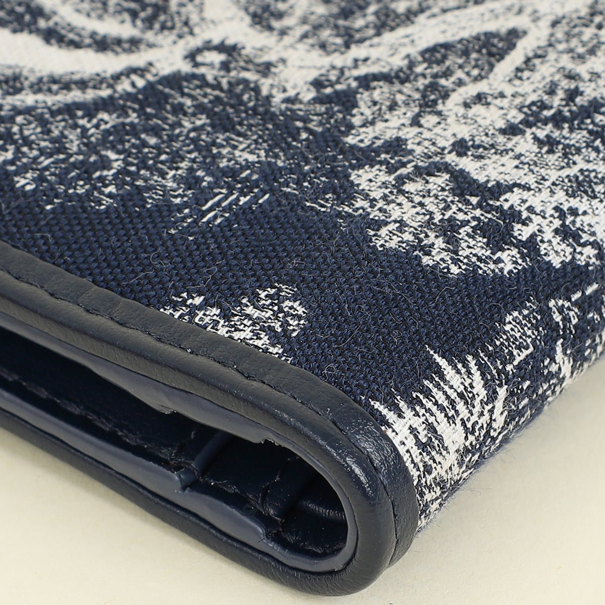 Christian Dior Blue Toile de Jouy Reverse 30 Montaigne Dahlia Wallet