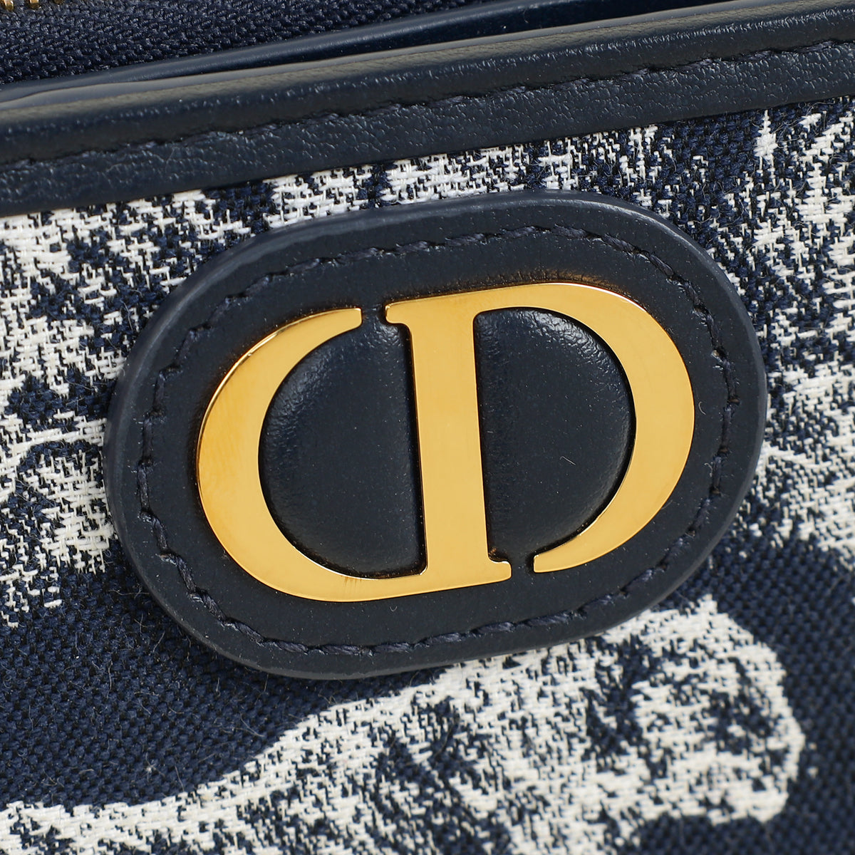 Christian Dior Blue Toile de Jouy Reverse 30 Montaigne Dahlia Wallet