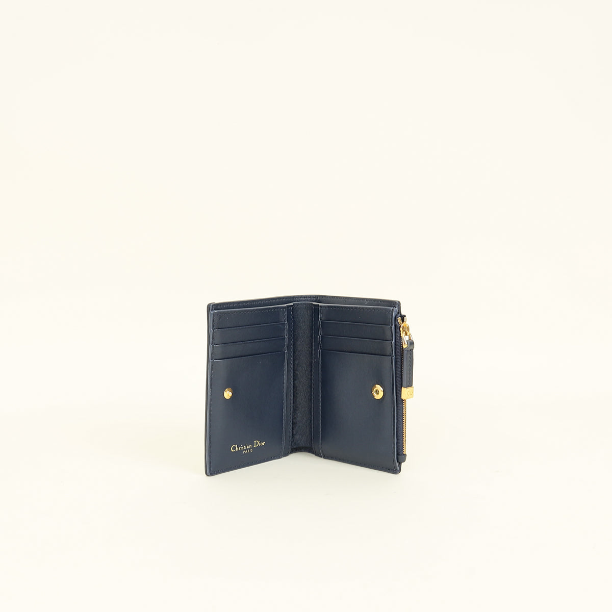 Christian Dior Blue Toile de Jouy Reverse 30 Montaigne Dahlia Wallet