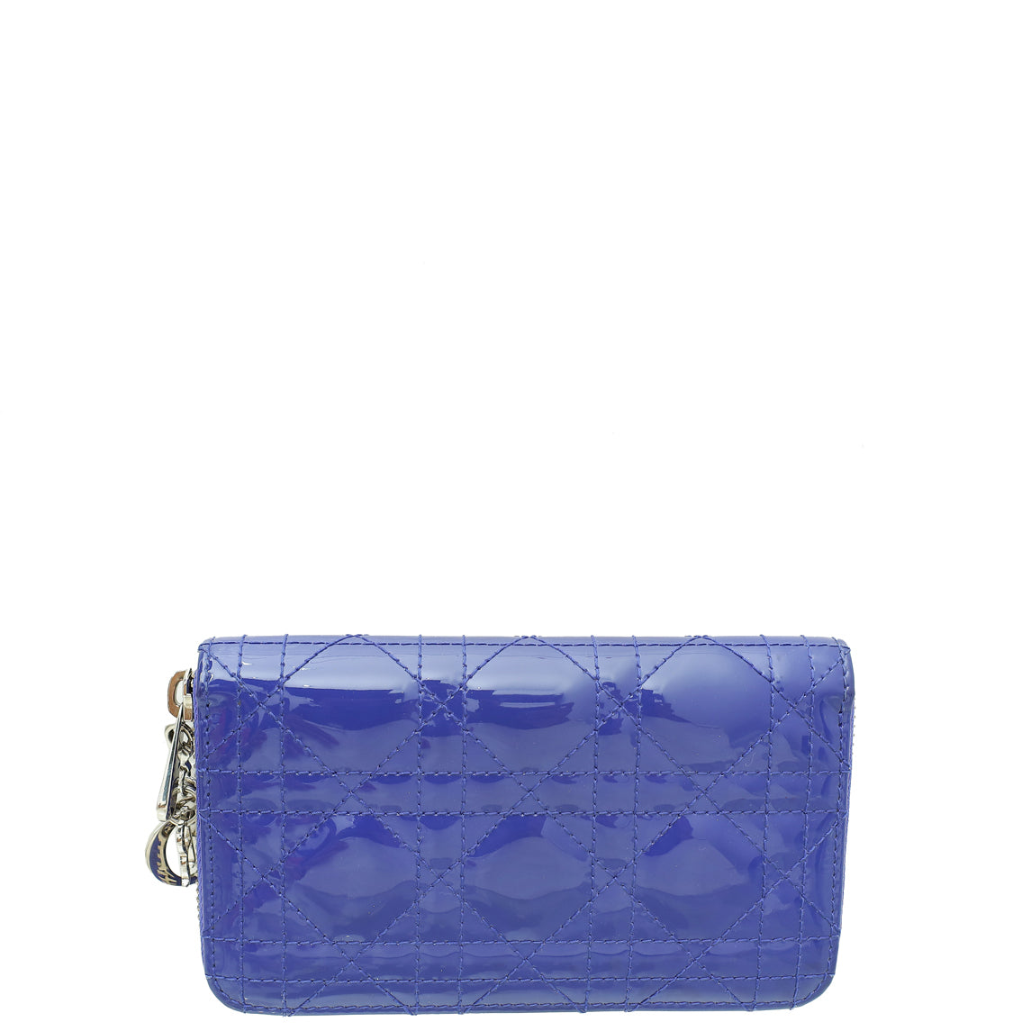 Christian Dior Blue Violet Lady Dior Voyageur Wallet