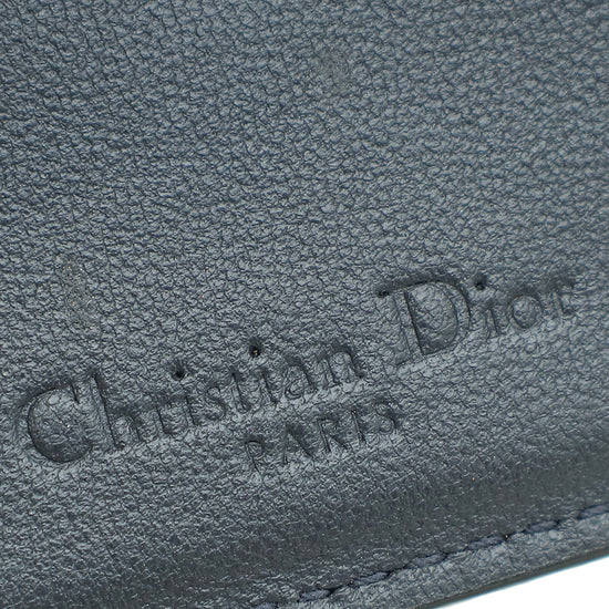 Christian Dior Metallic Champaign Micro Cannage Lady DIor Card Case