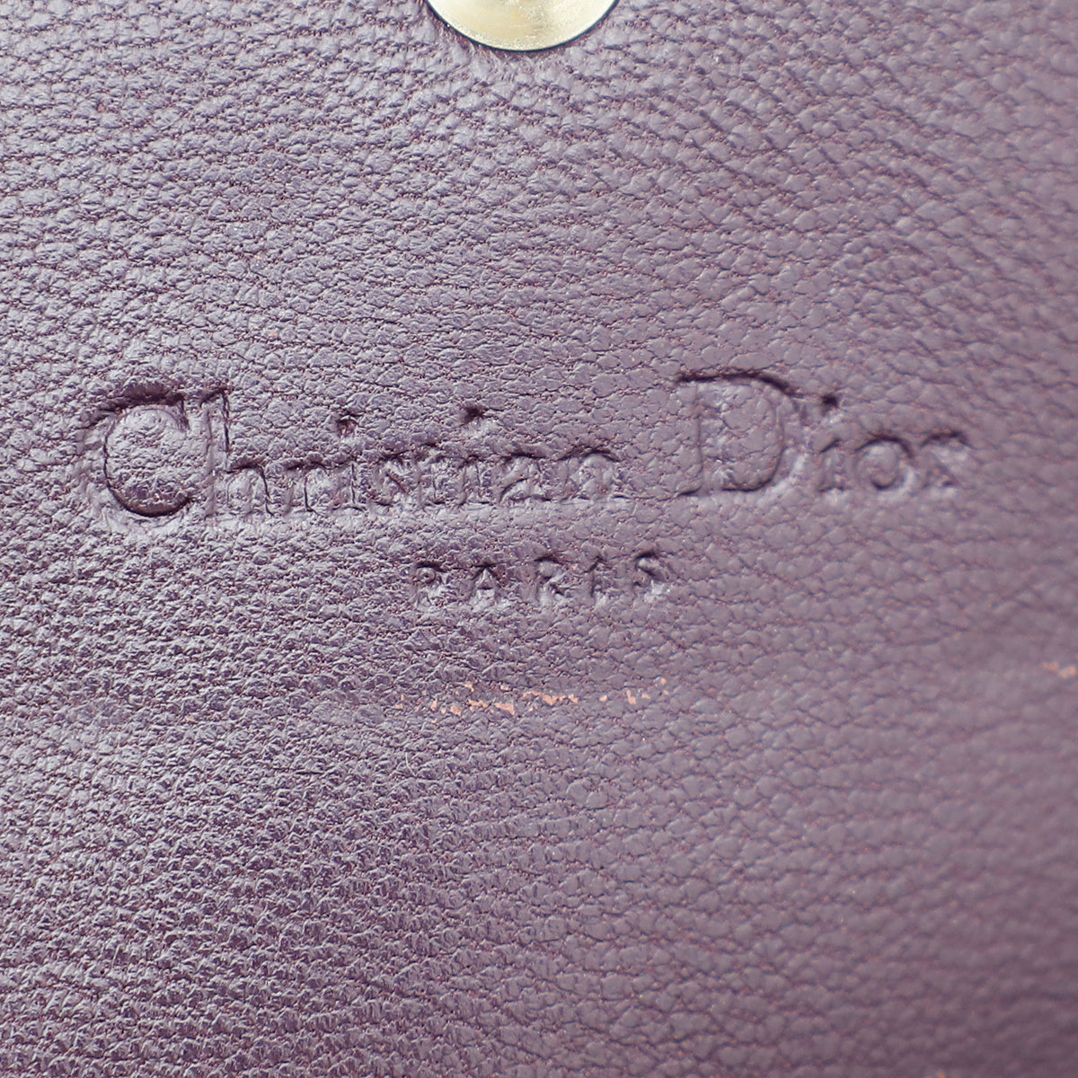 Christian Dior Aubergine Lady Dior Chain Wallet
