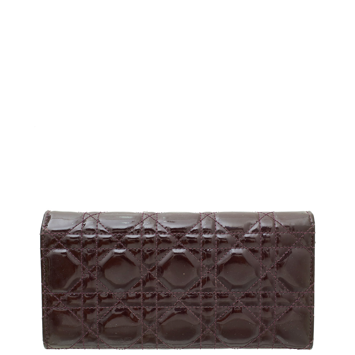 Christian Dior Aubergine Lady Dior Chain Wallet-Christian Dior-THE CLOSET