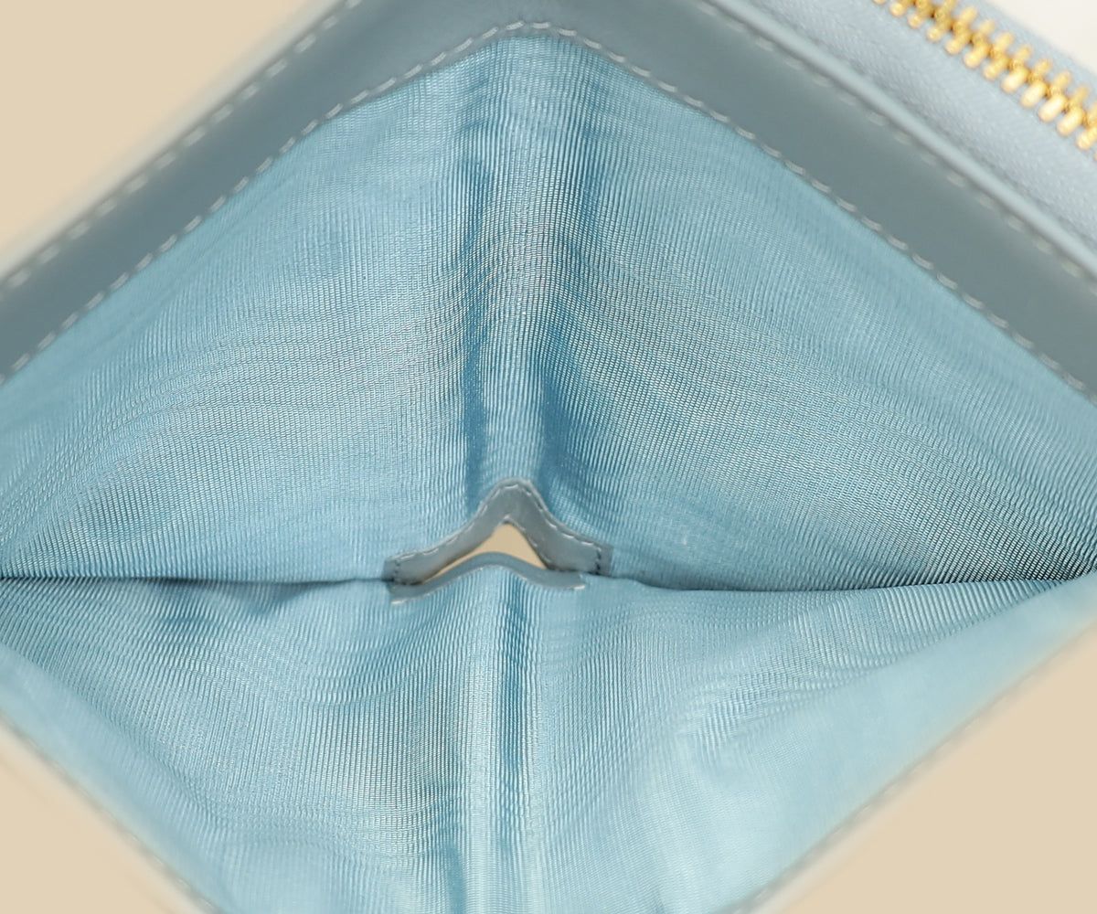 Christian Dior Cloud Blue Caro Scarlet Wallet-Christian Dior-THE CLOSET