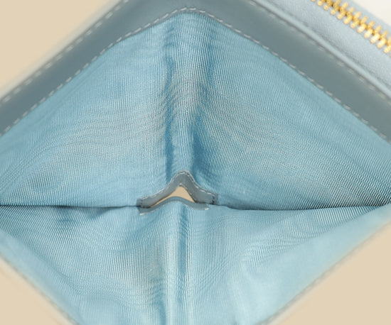 Christian Dior Cloud Blue Caro Scarlet Wallet-Christian Dior-THE CLOSET