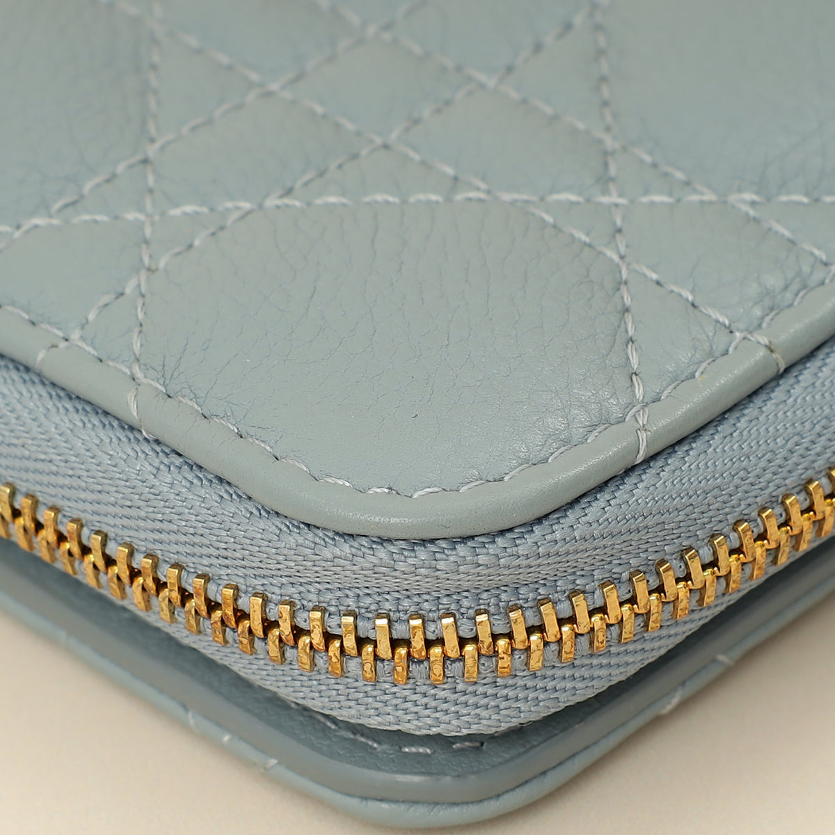 Christian Dior Cloud Blue Caro Scarlet Wallet-Christian Dior-THE CLOSET