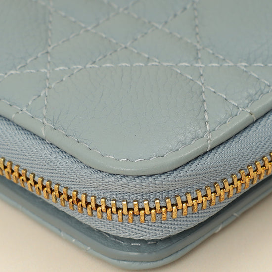 Christian Dior Cloud Blue Caro Scarlet Wallet-Christian Dior-THE CLOSET