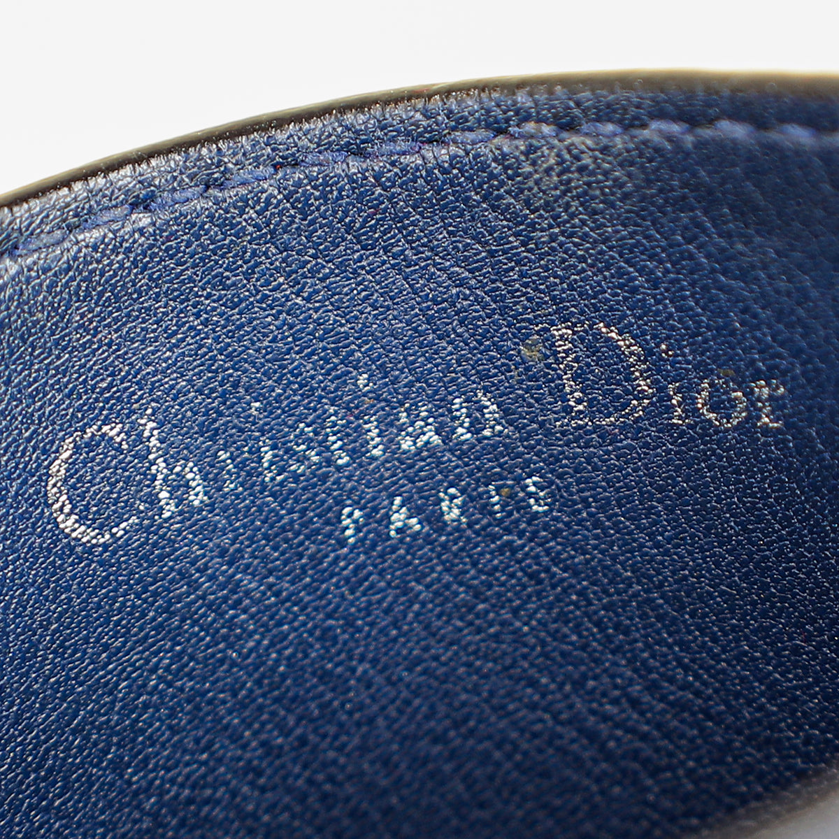 Christian Dior Navy Blue Lady Dior Card Holder