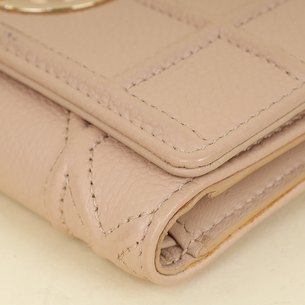 Christian Dior Beige Diorama Trifold Wallet-Christian Dior-THE CLOSET