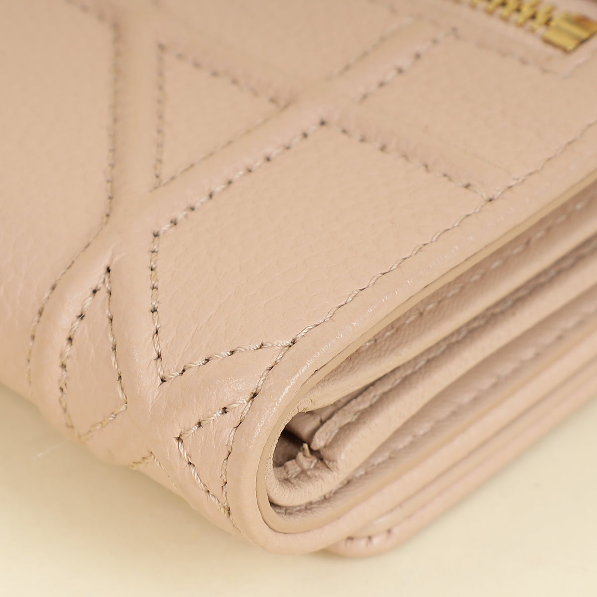 Christian Dior Beige Diorama Trifold Wallet-Christian Dior-THE CLOSET