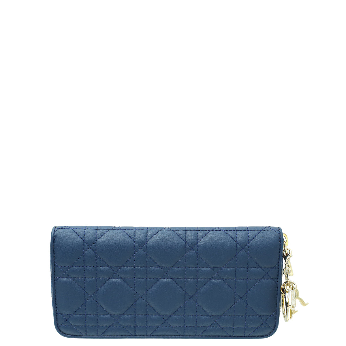 Christian Dior Navy Blue Voyageur Cannage Wallet-Christian Dior-THE CLOSET