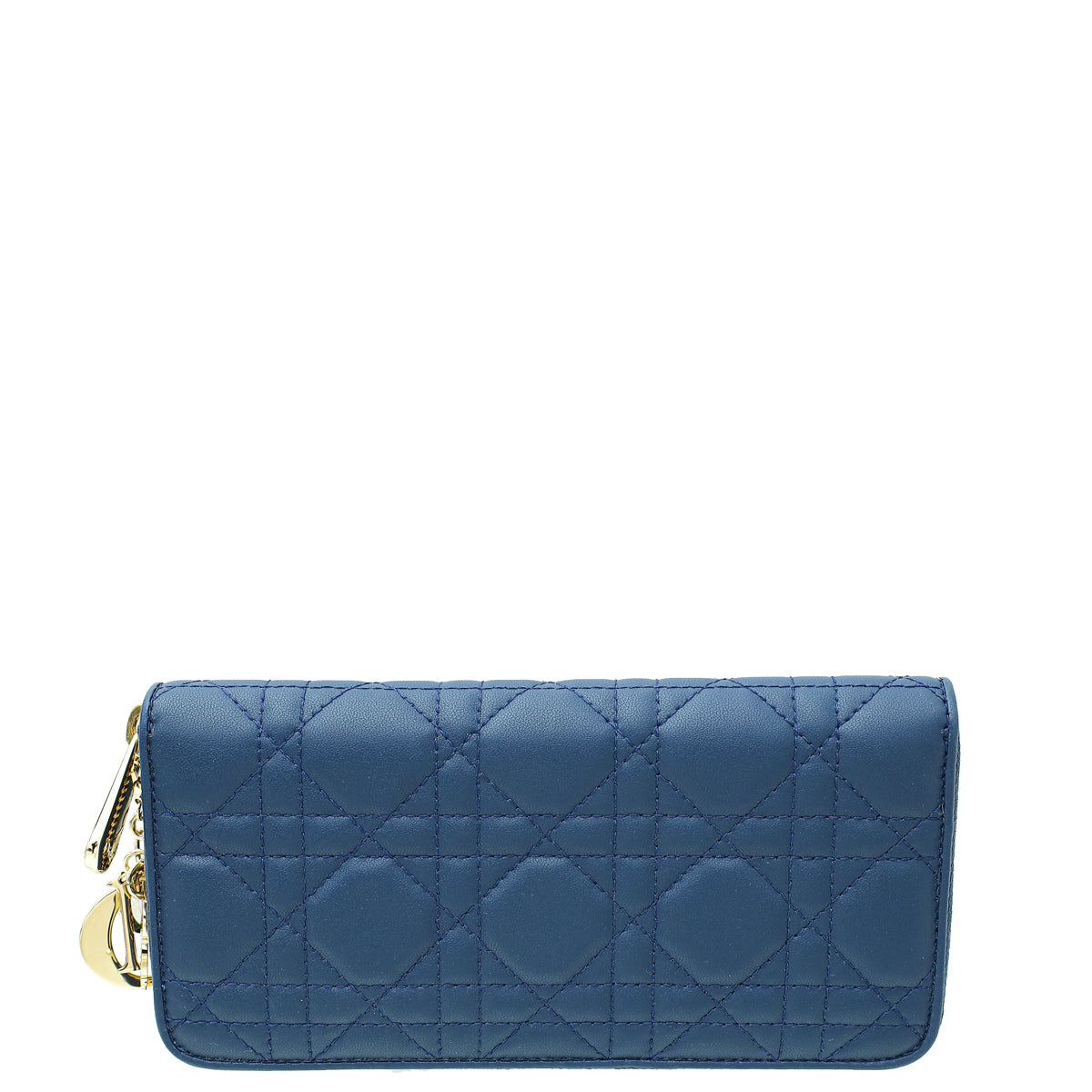 Christian Dior Navy Blue Voyageur Cannage Wallet-Christian Dior-THE CLOSET