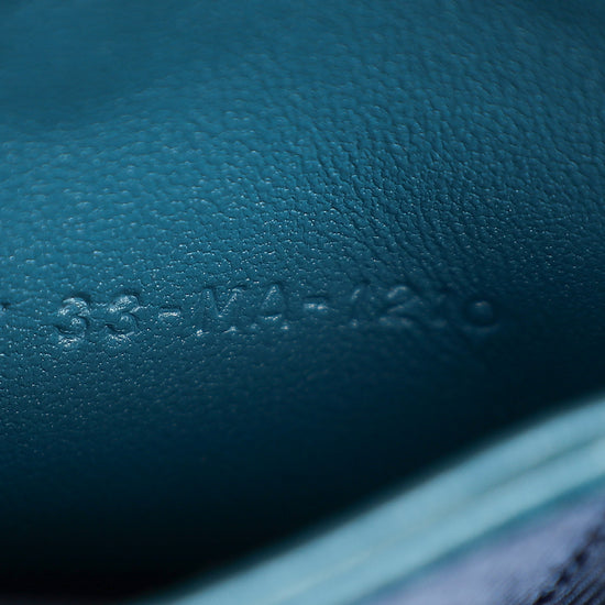 Christian Dior Teal Blue Lady Dior 5-Gusset Card Holder-Christian Dior-THE CLOSET