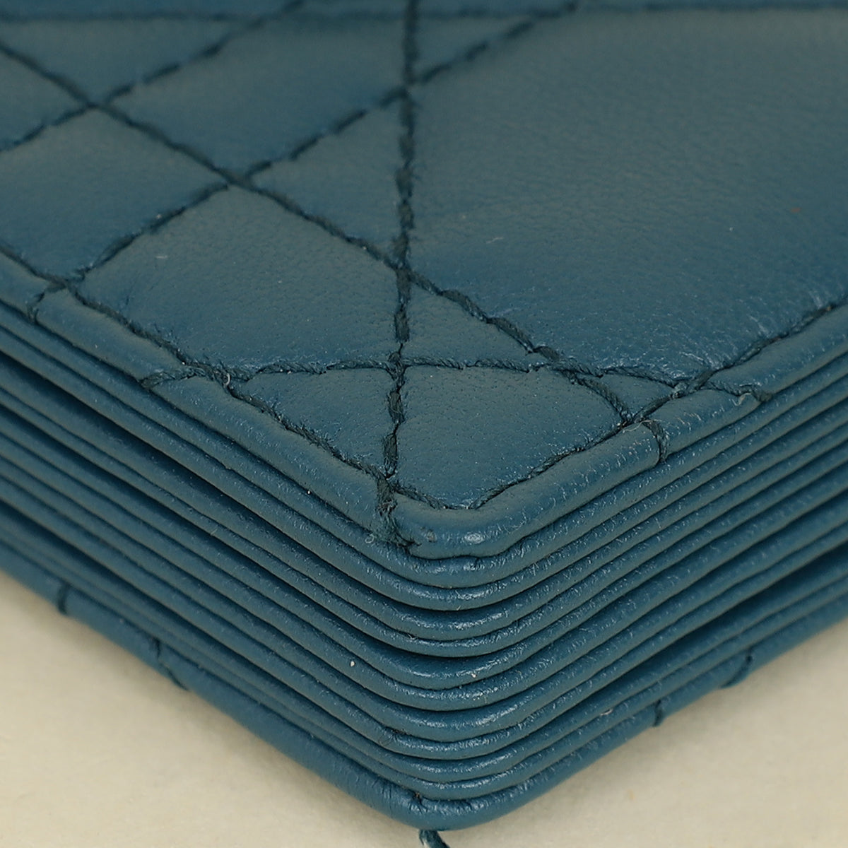 Christian Dior Teal Blue Lady Dior 5-Gusset Card Holder-Christian Dior-THE CLOSET