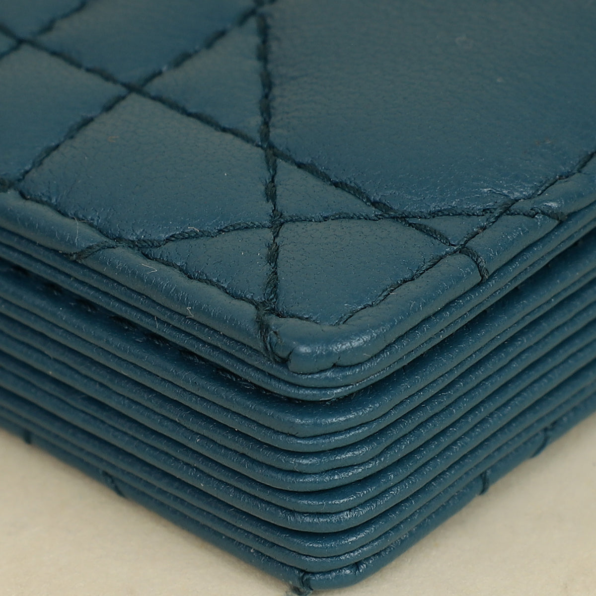 Christian Dior Teal Blue Lady Dior 5-Gusset Card Holder-Christian Dior-THE CLOSET