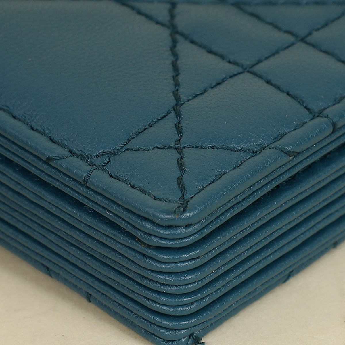 Christian Dior Teal Blue Lady Dior 5-Gusset Card Holder-Christian Dior-THE CLOSET