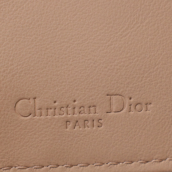 Christian Dior Blush Lady Dior Slim Long Wallet With Strap