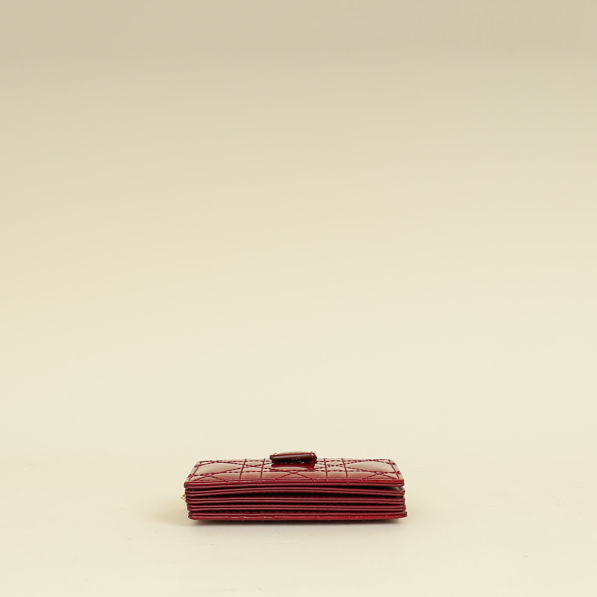 Christian Dior Cherry Red Lady Dior Jasmine Card Holder