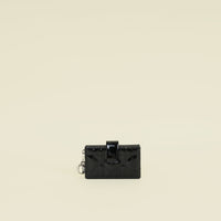 Christian Dior Black Lady Dior 5 Gusset Card Holder