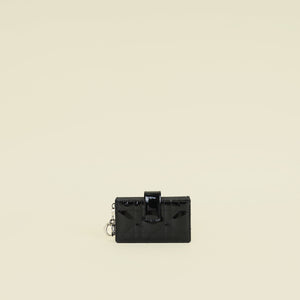 Christian Dior Black Lady Dior 5 Gusset Card Holder