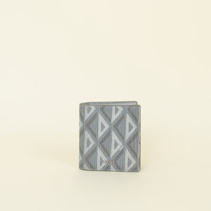 Christian Dior Gray CD Diamond Card Wallet