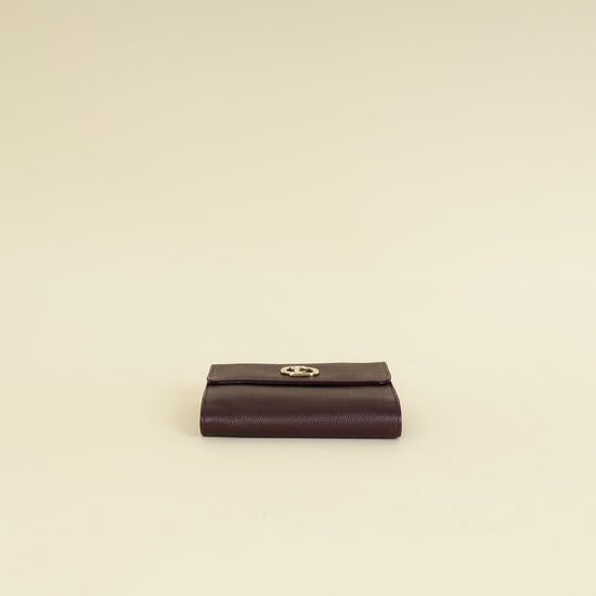 Christian Dior Dark Violet CD Leather Wallet-Christian Dior-THE CLOSET