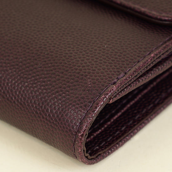 Christian Dior Dark Violet CD Leather Wallet-Christian Dior-THE CLOSET