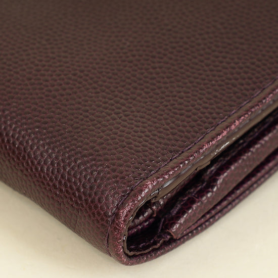 Christian Dior Dark Violet CD Leather Wallet-Christian Dior-THE CLOSET