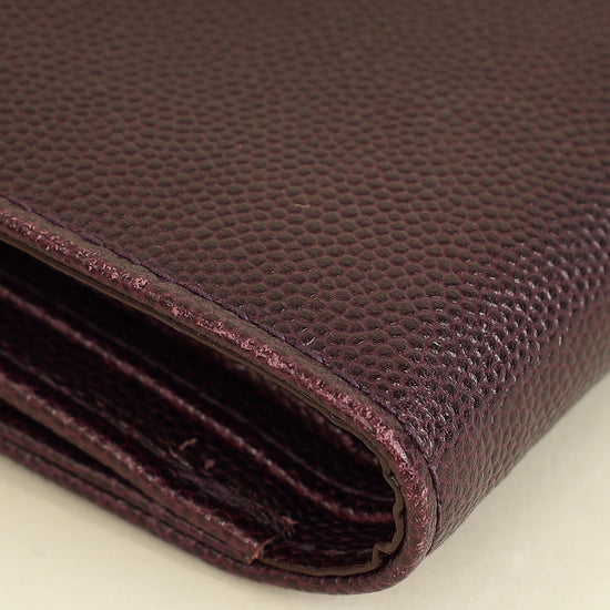 Christian Dior Dark Violet CD Leather Wallet-Christian Dior-THE CLOSET