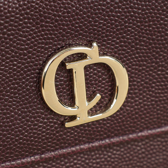 Christian Dior Dark Violet CD Leather Wallet-Christian Dior-THE CLOSET