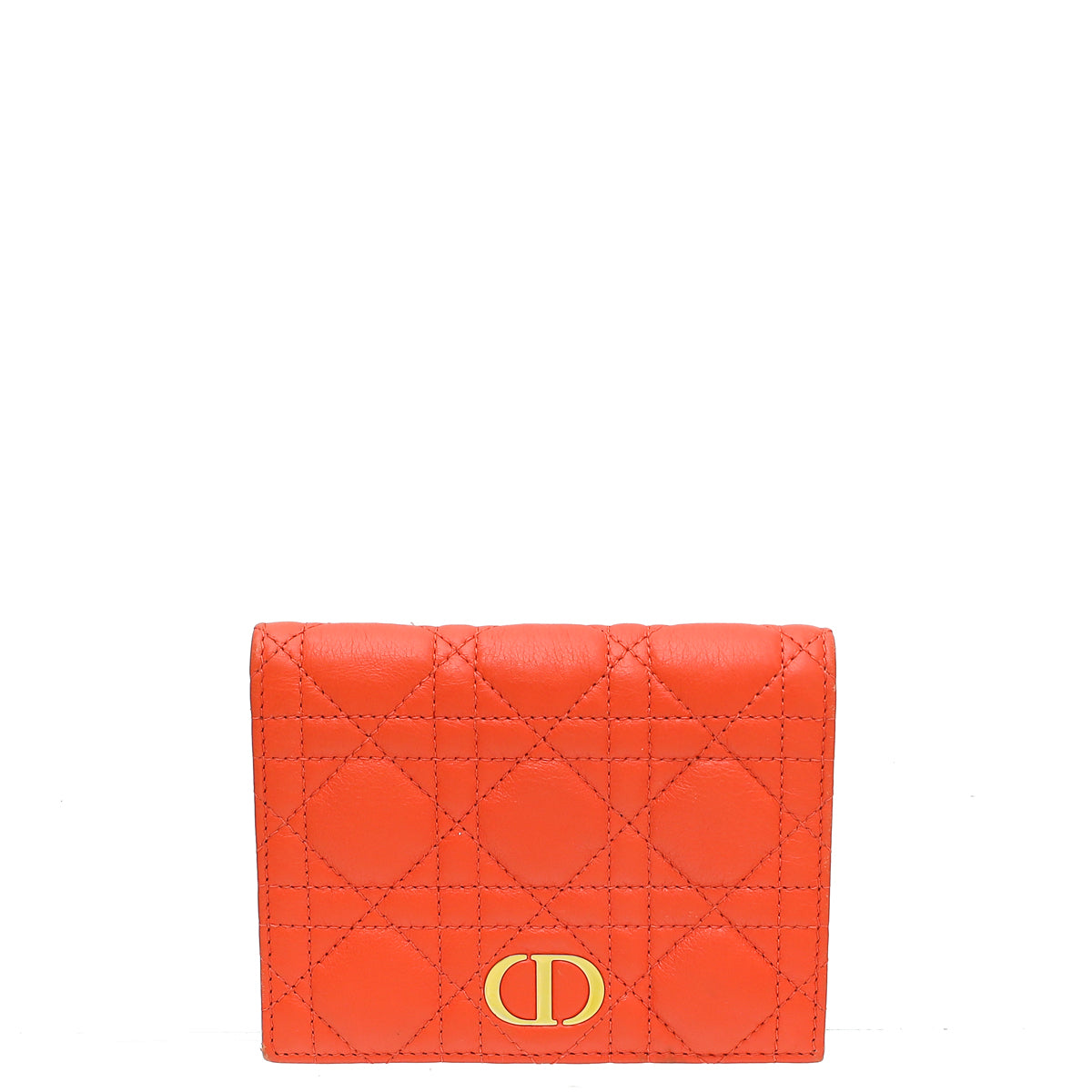 Christian Dior Orange Caro Bifold Wallet-Christian Dior-THE CLOSET