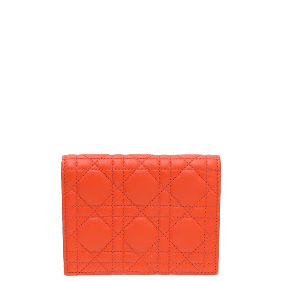 Christian Dior Orange Caro Bifold Wallet