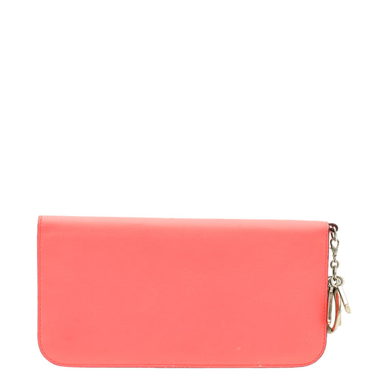 Christian Dior Coral Diorissimo Voyageur Long Wallet