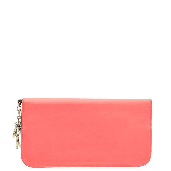 Christian Dior Coral Diorissimo Voyageur Long Wallet