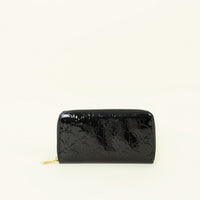 Christian Dior Black Oblique Embossed Zip Around Wallet