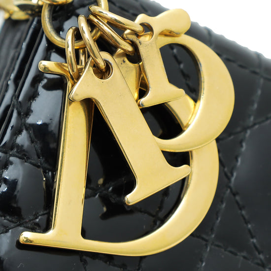 Christian Dior Black Lady Dior Wallet on Chain