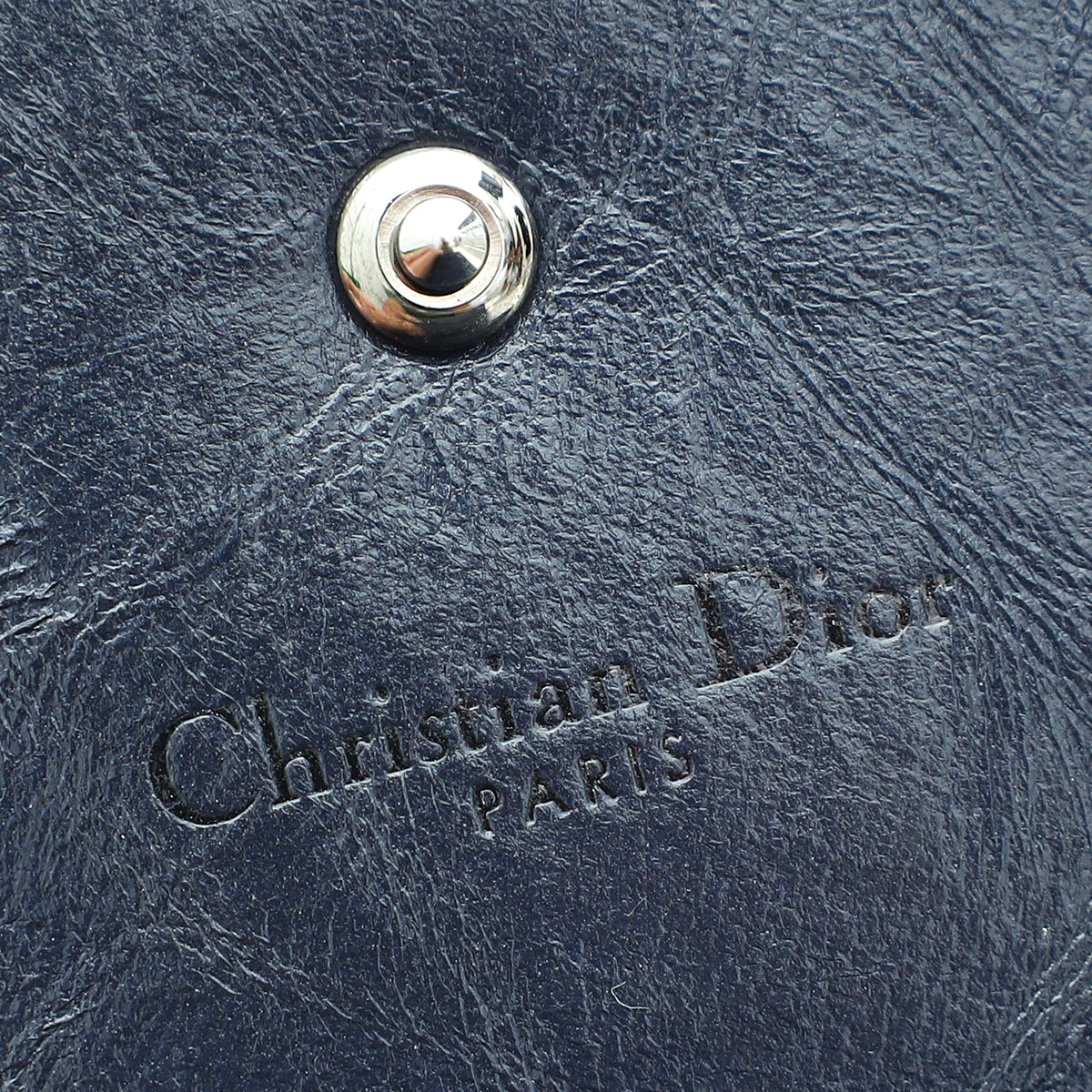 Christian Dior Indigo Blue Diorama Trifold Wallet