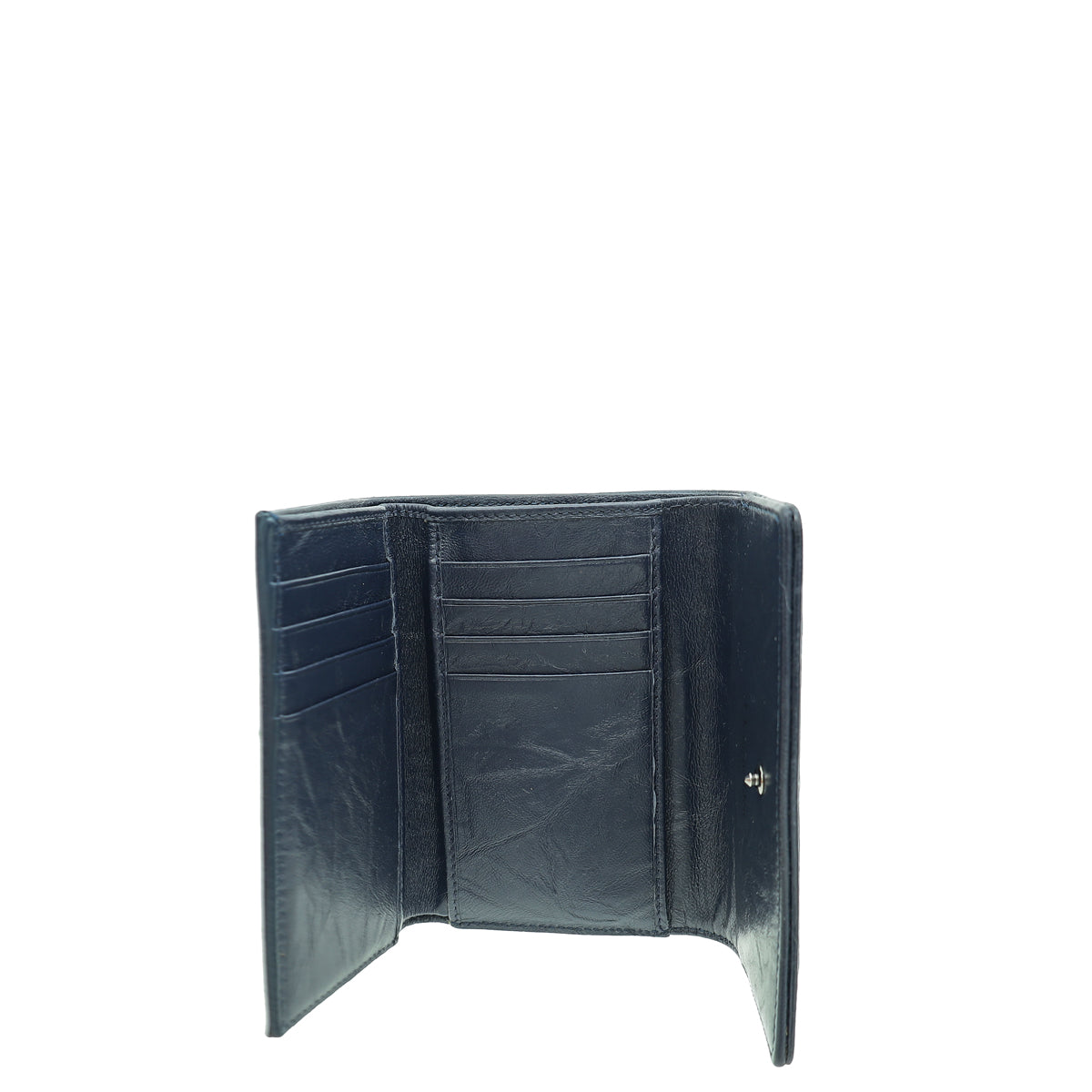 Christian Dior Indigo Blue Diorama Trifold Wallet