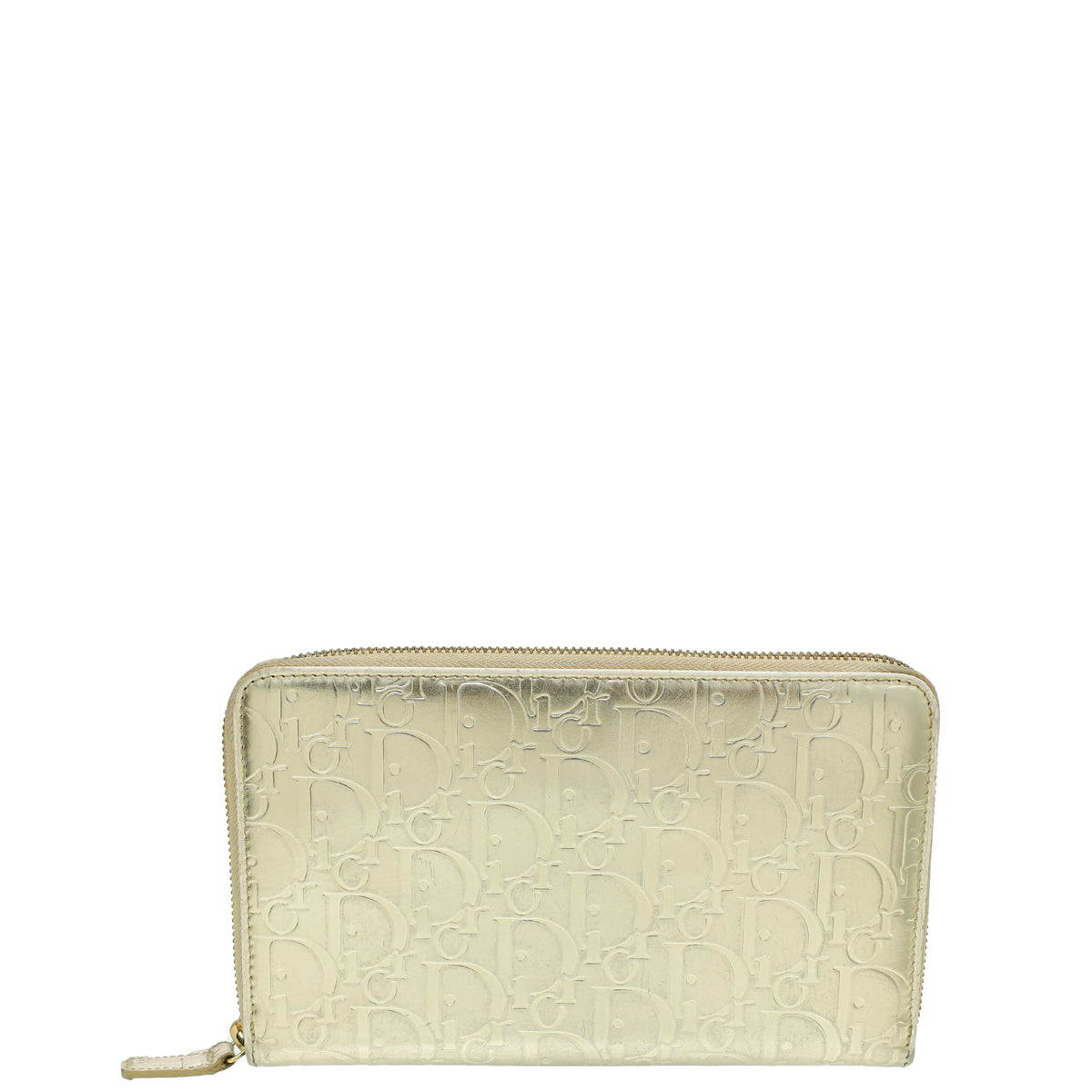 Christian Dior Gold Diorissimo Zip Around Organizer Wallet-Christian Dior-THE CLOSET