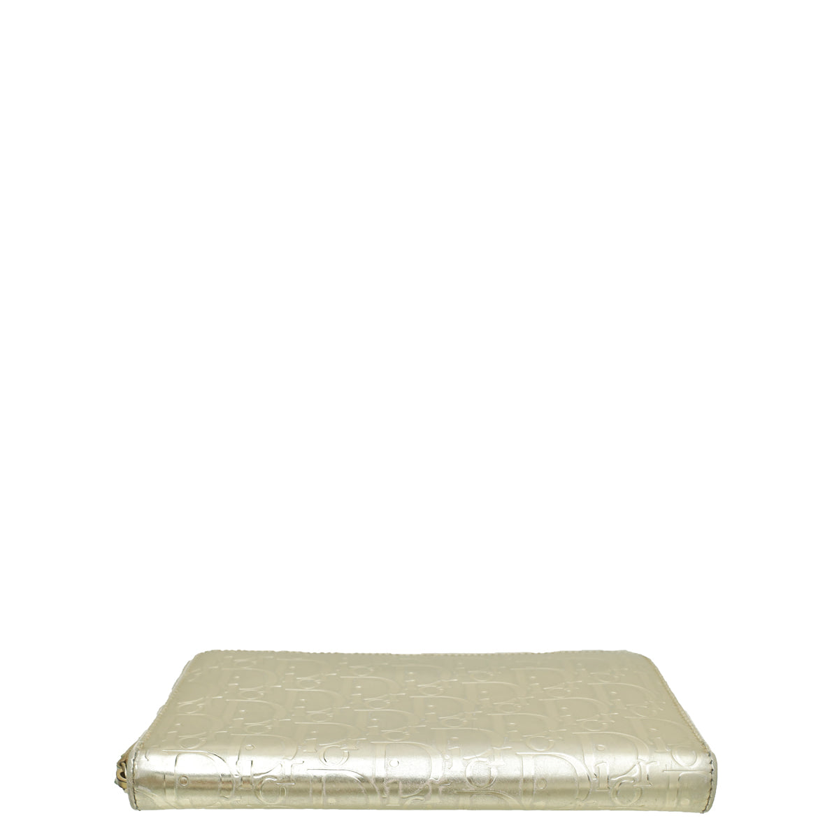 Christian Dior Gold Diorissimo Zip Around Organizer Wallet