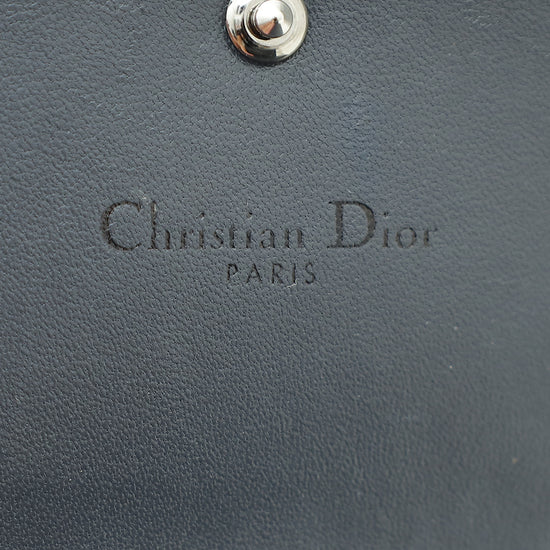 Christian Dior Onyx Black Micro Cannage Diorama Elancee Wallet