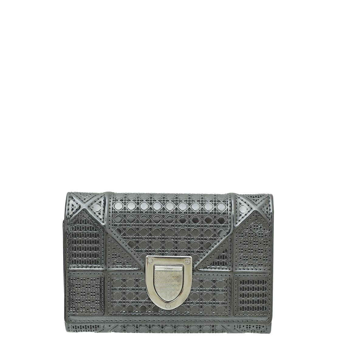 Christian Dior Onyx Black Micro Cannage Diorama Elancee Wallet