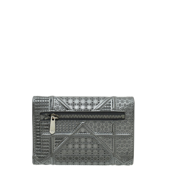 Christian Dior Onyx Black Micro Cannage Diorama Elancee Wallet