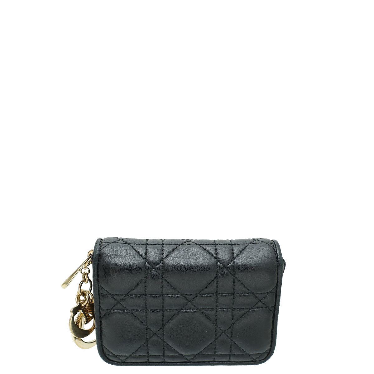 Christian Dior Black Lady Dior Zippy Card Holder-Christian Dior-THE CLOSET
