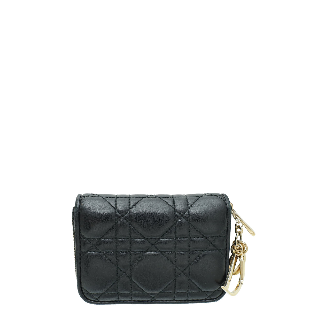 Christian Dior Black Lady Dior Zippy Card Holder-Christian Dior-THE CLOSET