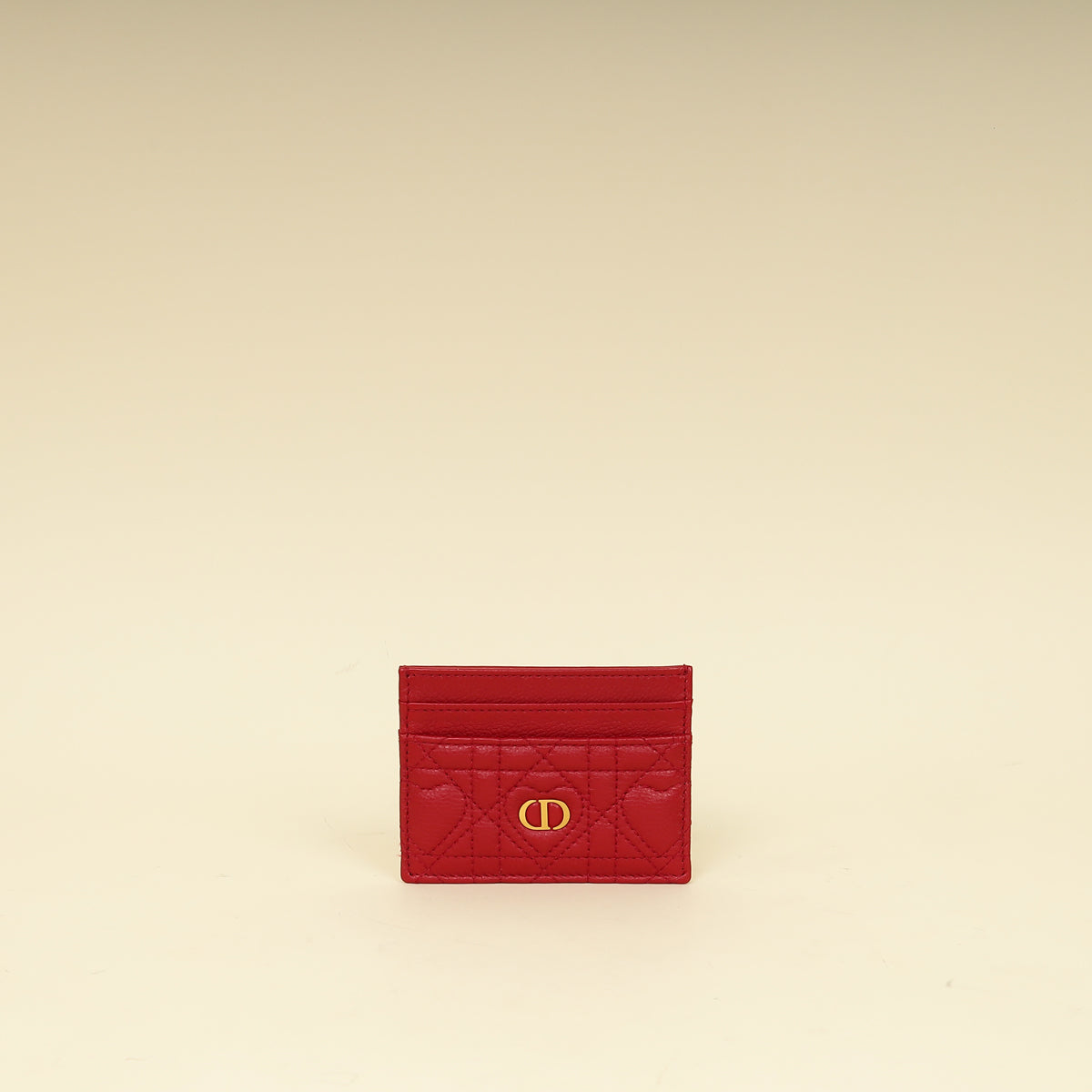 Christian Dior Red Dioramour Dior Caro Freesia Card Holder-Christian Dior-THE CLOSET