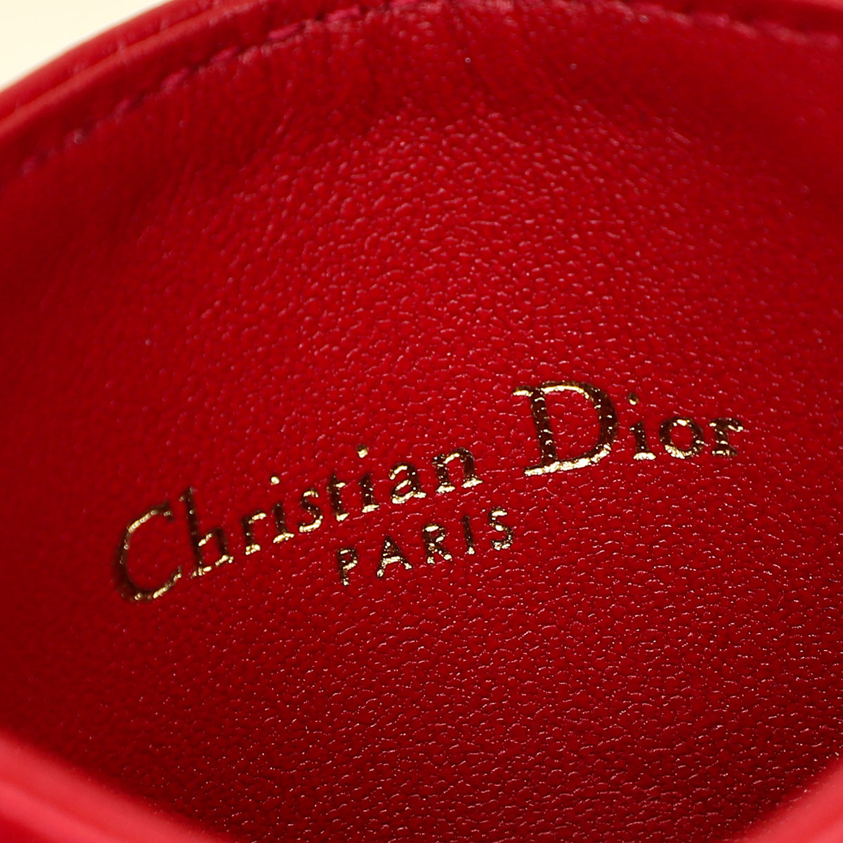 Christian Dior Red Dioramour Dior Caro Freesia Card Holder-Christian Dior-THE CLOSET