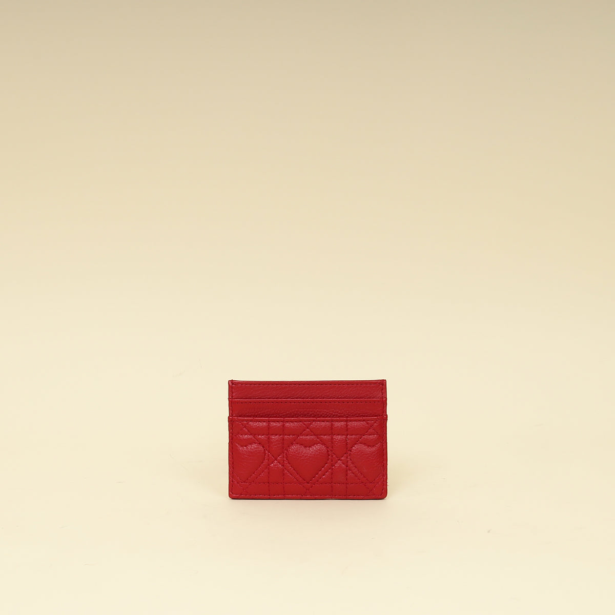 Christian Dior Red Dioramour Dior Caro Freesia Card Holder-Christian Dior-THE CLOSET